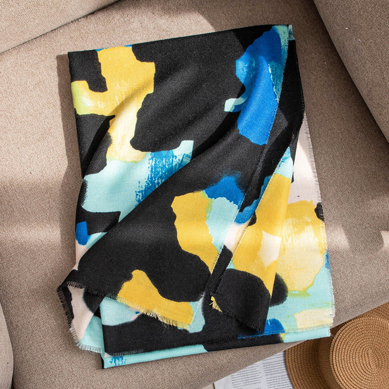Monet Abstract Block Scarf