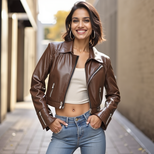 The Verona Cropped Leather Jacket