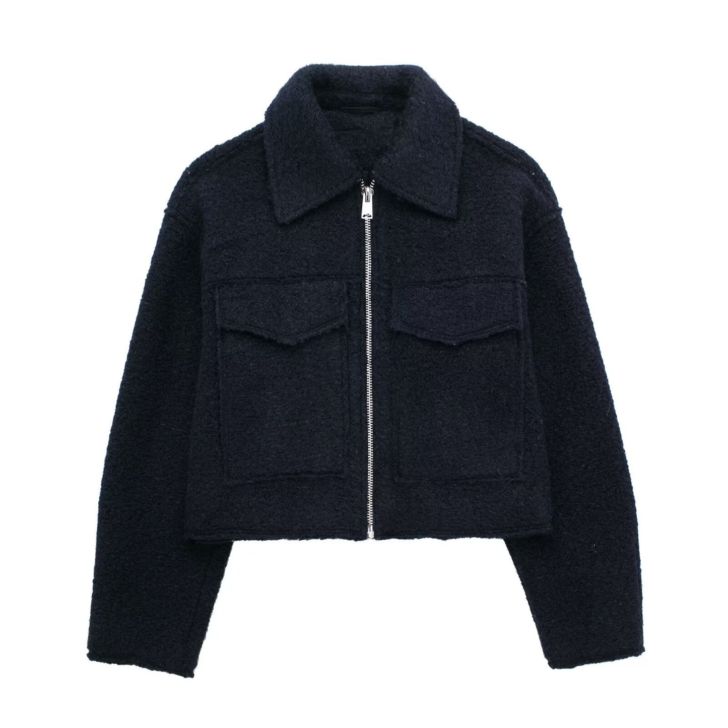 Oslo Cool" Textured Zip-Up Utility Jacket