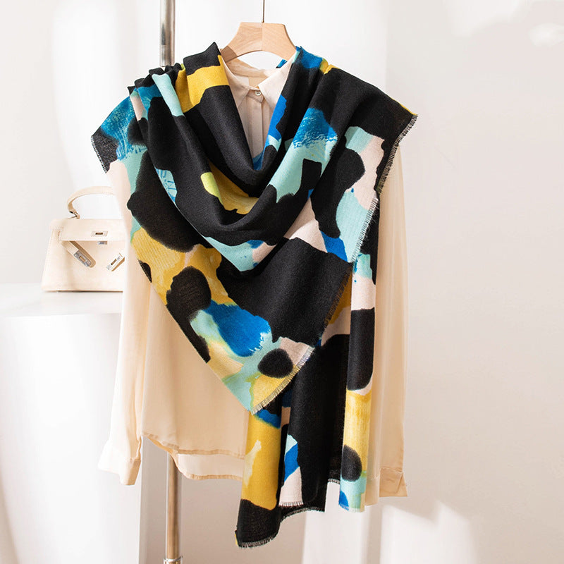 Monet Abstract Block Scarf