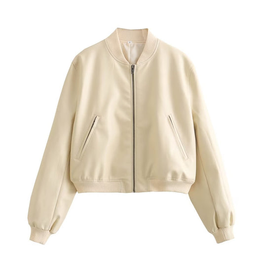 The Camden Faux-Leather Bomber
